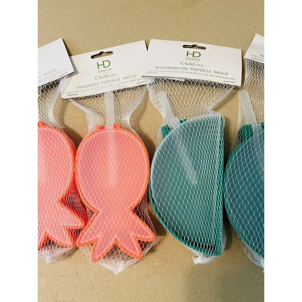 4‎ Popsicle Mold 2 pineapple & 2 watermelon